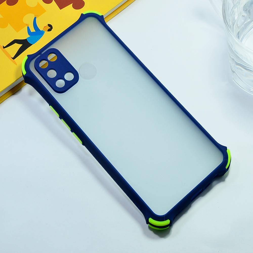 Shockproof Smoke Case For Realme 7i Mobile Cover Blue Onezeros.in