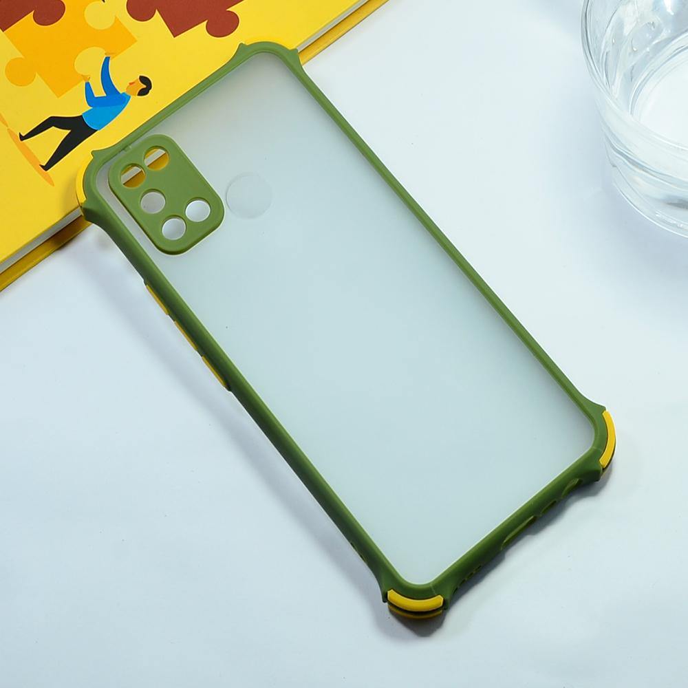 Shockproof Smoke Case For Realme 7i Mobile Cover Army Green Onezeros.in