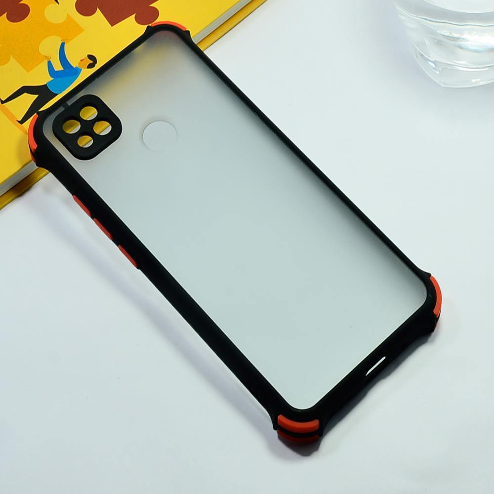 Shockproof Smoke Case For Redmi 9 Mobile Cover Black Onezeros.in