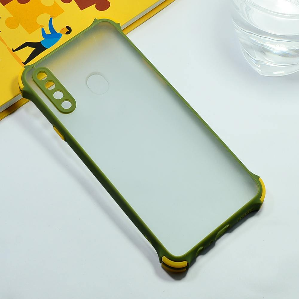Shockproof Smoke Case For Samsung Galaxy A20s Mobile Cover Army Green Onezeros.in