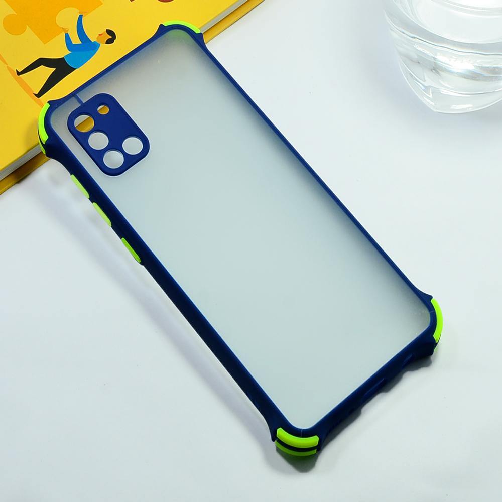 Shockproof Smoke Case For Samsung Galaxy A31 Mobile Cover Blue Onezeros.in