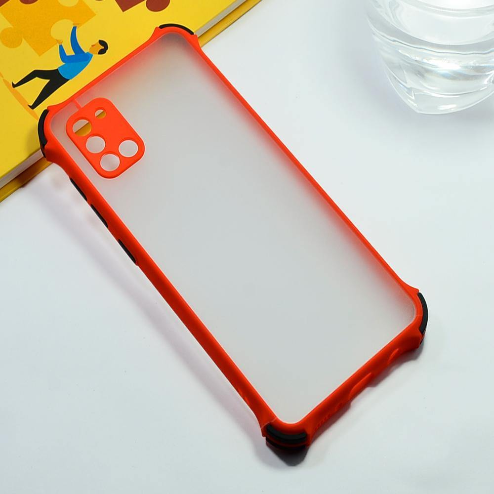 Shockproof Smoke Case For Samsung Galaxy A31 Mobile Cover Red Onezeros.in