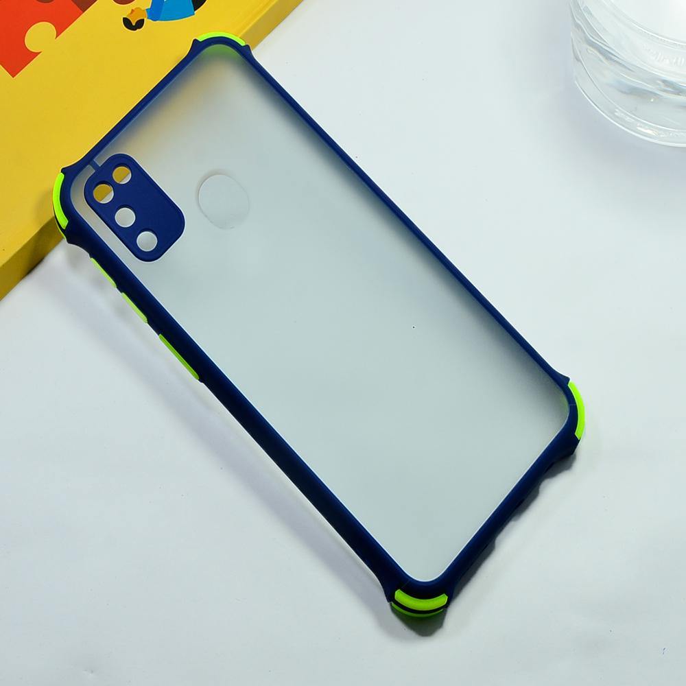 Shockproof Smoke Case For Samsung Galaxy M30s/M21 Mobile Cover Blue Onezeros.in
