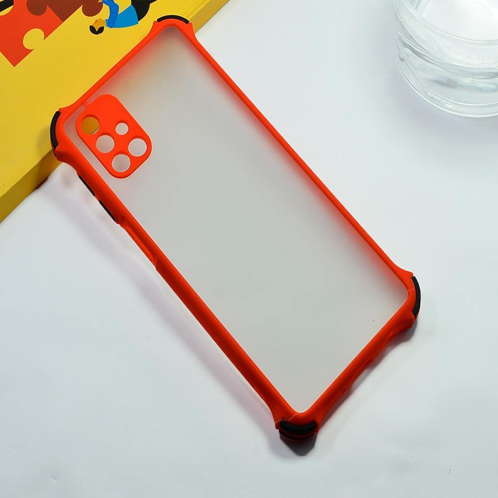 Shockproof Smoke Case For Samsung Galaxy M51 Mobile Cover Red Onezeros.in