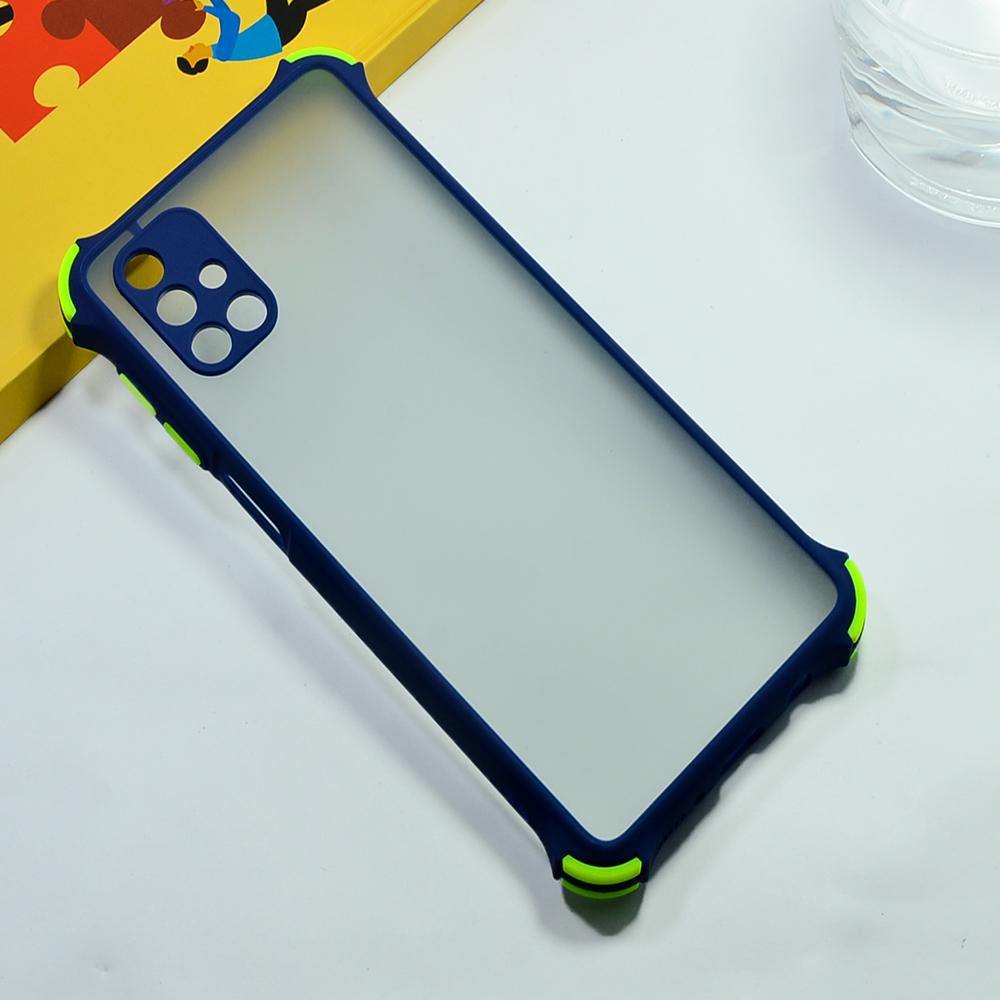 Shockproof Smoke Case For Samsung Galaxy M51 Mobile Cover Blue Onezeros.in