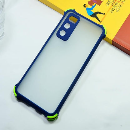 Shockproof Smoke Case For Vivo V20 SE Mobile Cover Blue Onezeros.in