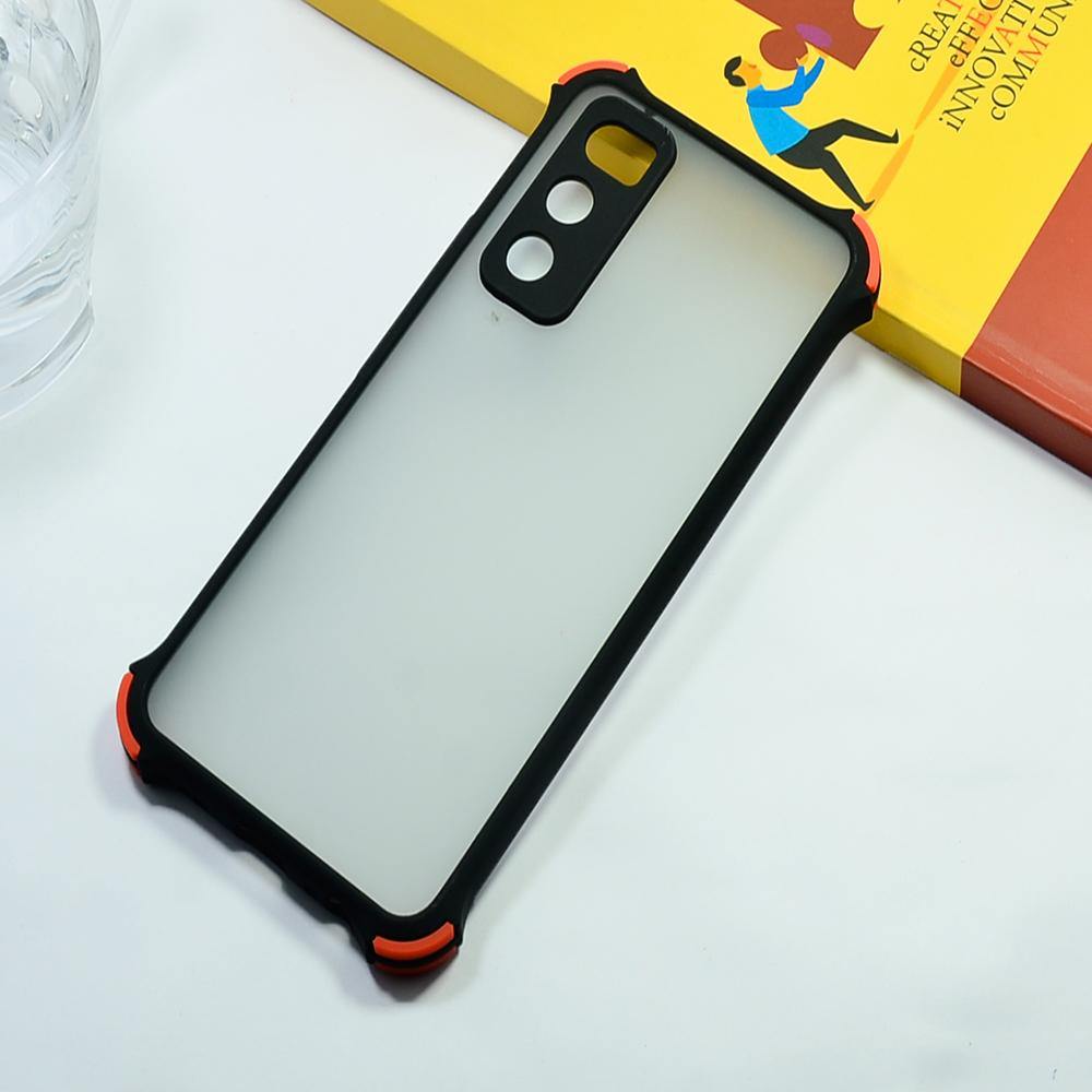 Shockproof Smoke Case For Vivo V20 SE Mobile Cover Black Onezeros.in