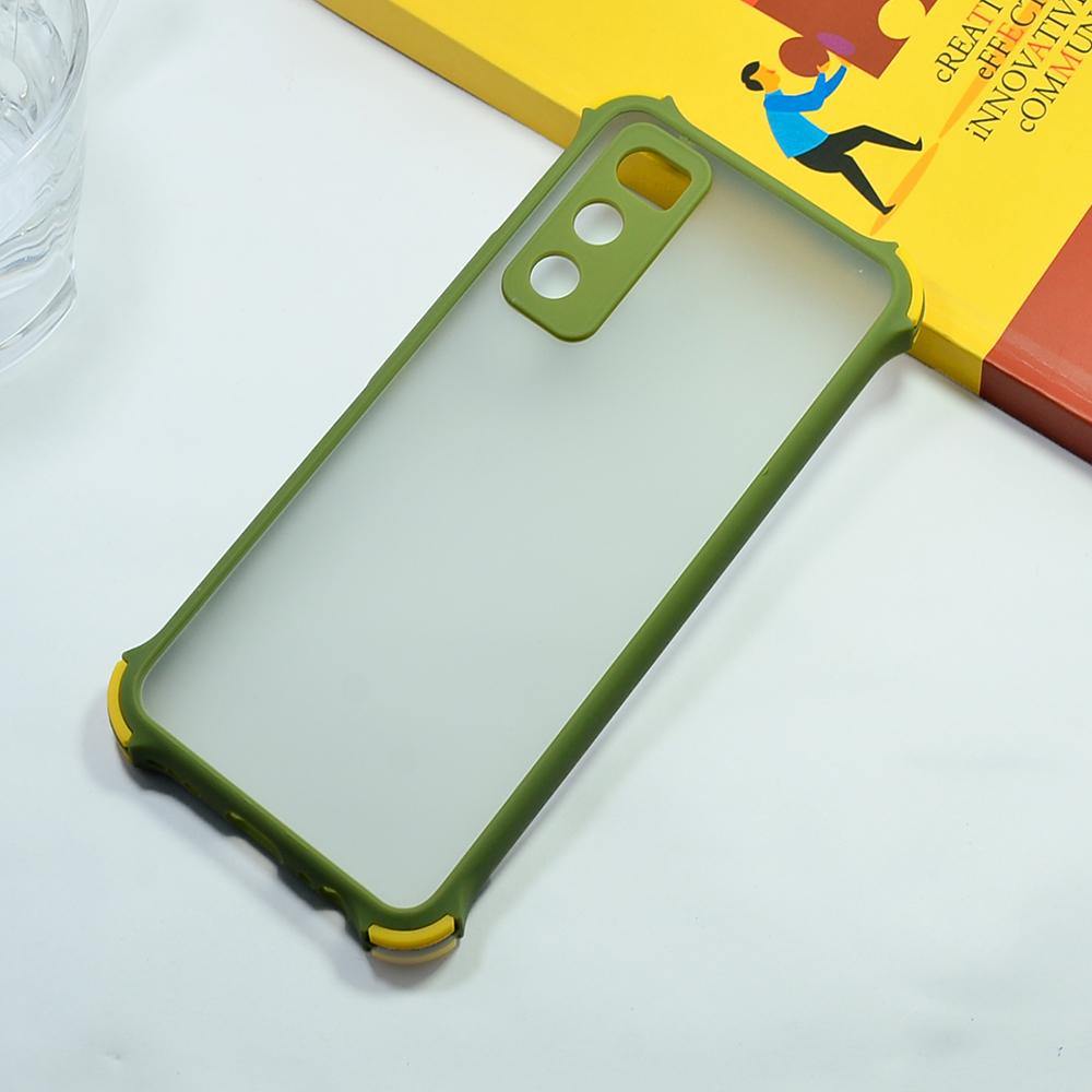 Shockproof Smoke Case For Vivo V20 SE Mobile Cover Army Green Onezeros.in