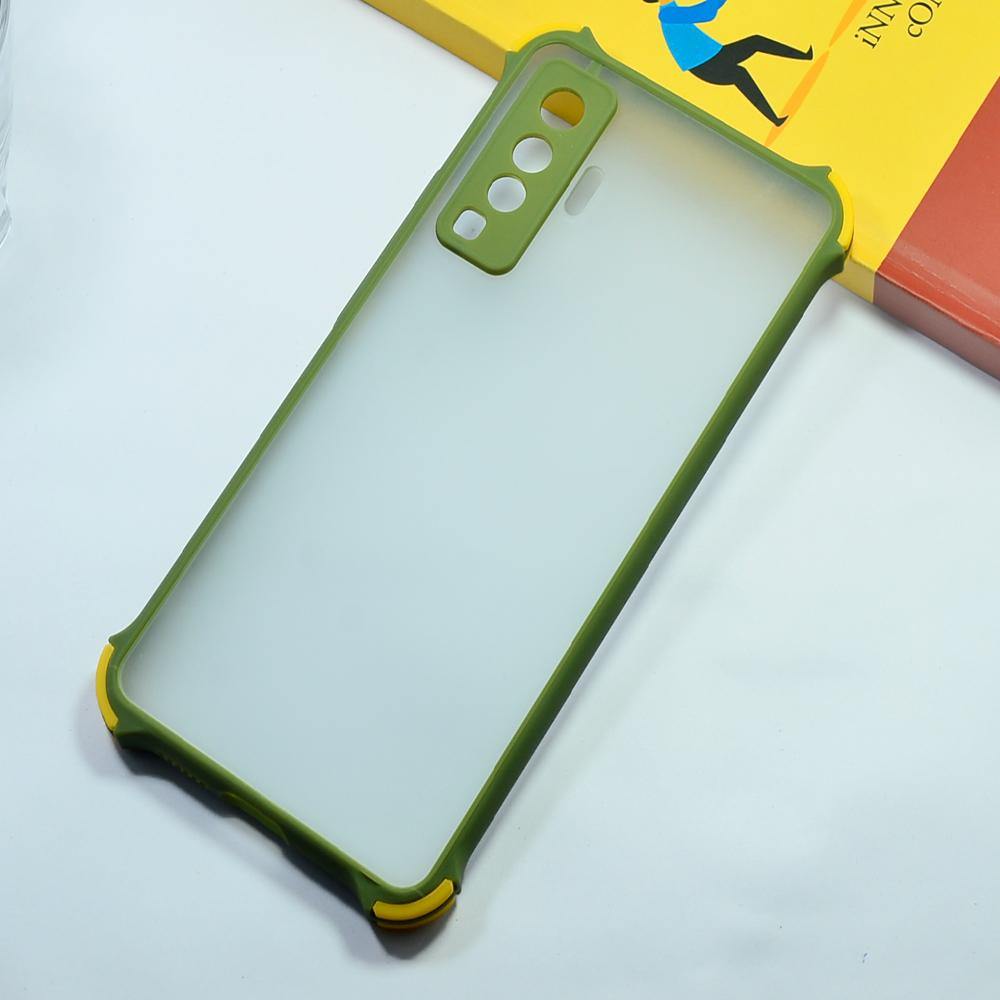 Shockproof Smoke Case For Vivo X50 Mobile Cover Army Green Onezeros.in