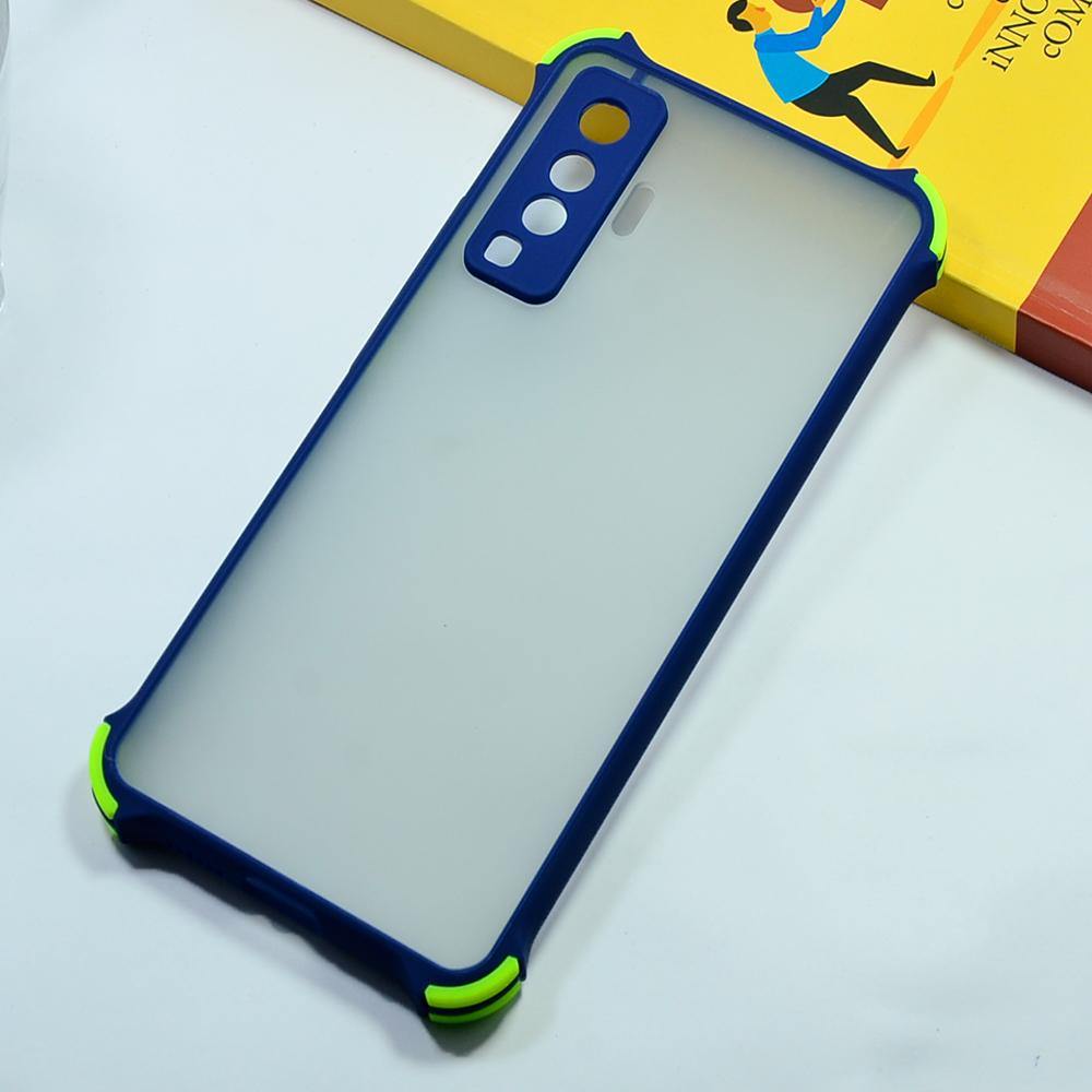 Shockproof Smoke Case For Vivo X50 Mobile Cover Blue Onezeros.in