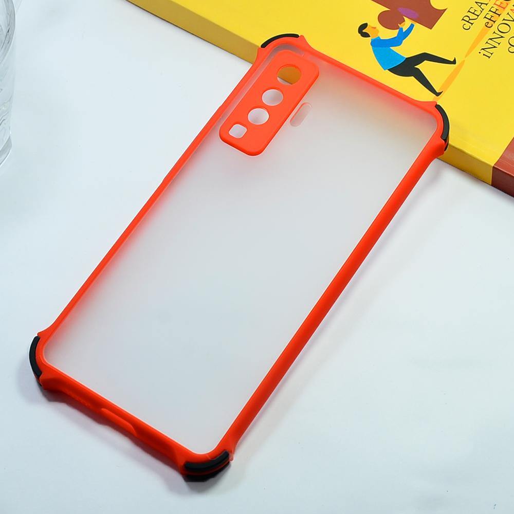 Shockproof Smoke Case For Vivo X50 Mobile Cover Red Onezeros.in
