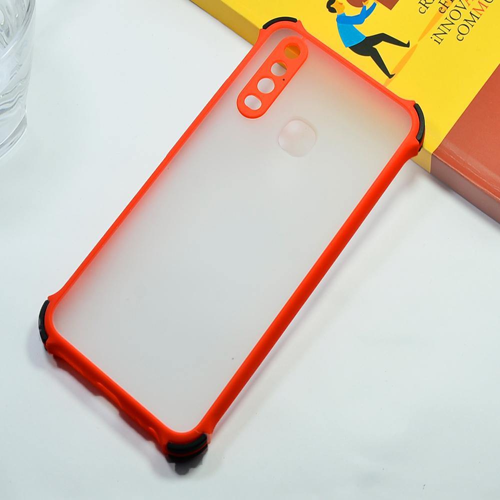 Shockproof Smoke Case For Vivo Y12/Y15/Y17 Mobile Cover Red Onezeros.in