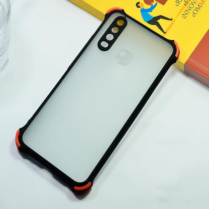Shockproof Smoke Case For Vivo Y12/Y15/Y17 Mobile Cover Black Onezeros.in