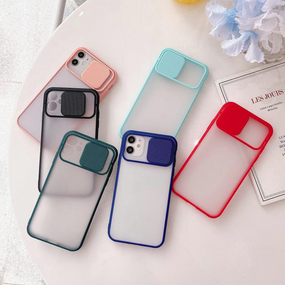 Slide Camera Lens Protection Mobile Phone Case For Redmi Note 10/10s Matte Hard Back Cover Red Onezeros.in