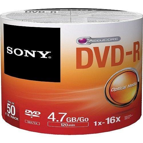 Sony Blank Recordable DVD-R 50 Pack Sony