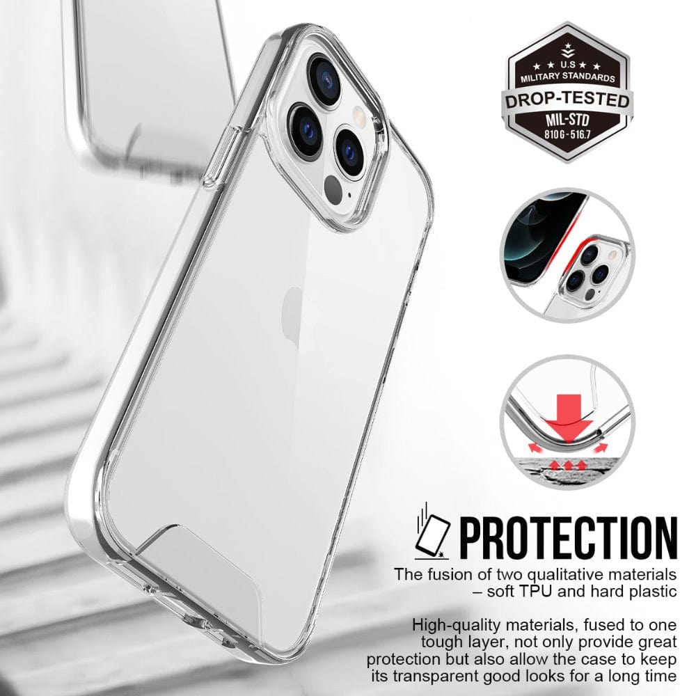 Space Transparent Crystal Phone Case For iPhone 13 Pro Onezeros.in