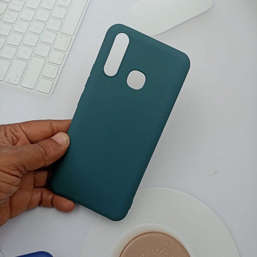 Thin Soft Silicon Phone Back Cover for Vivo Y19 Green Onezeros.in
