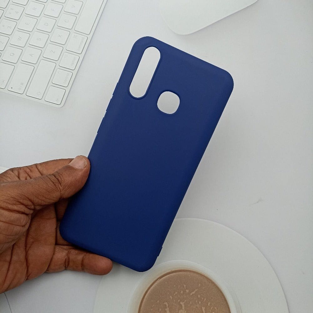 Thin Soft Silicon Phone Back Cover for Vivo Y19 Blue Onezeros.in