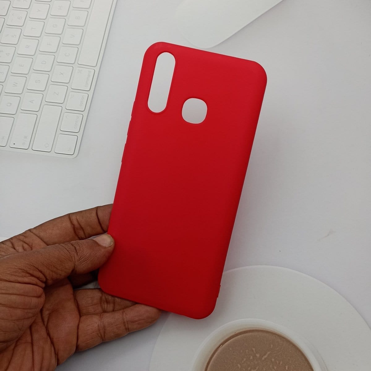 Thin Soft Silicon Phone Back Cover for Vivo Y19 Red Onezeros.in