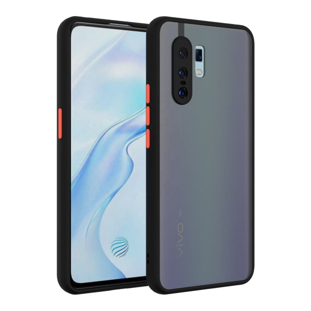 Translucent Frosted Smoke Mobile Cover for Vivo X30 Pro Camera Protection Phone Case Black Onezeros.in