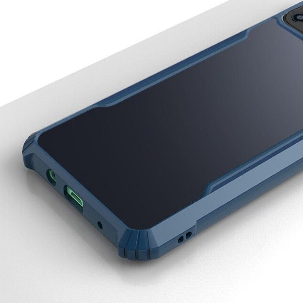 Transparent Clear Hybrid Shockproof Phone Case For iQOO Z5 Dark Blue Onezeros.in