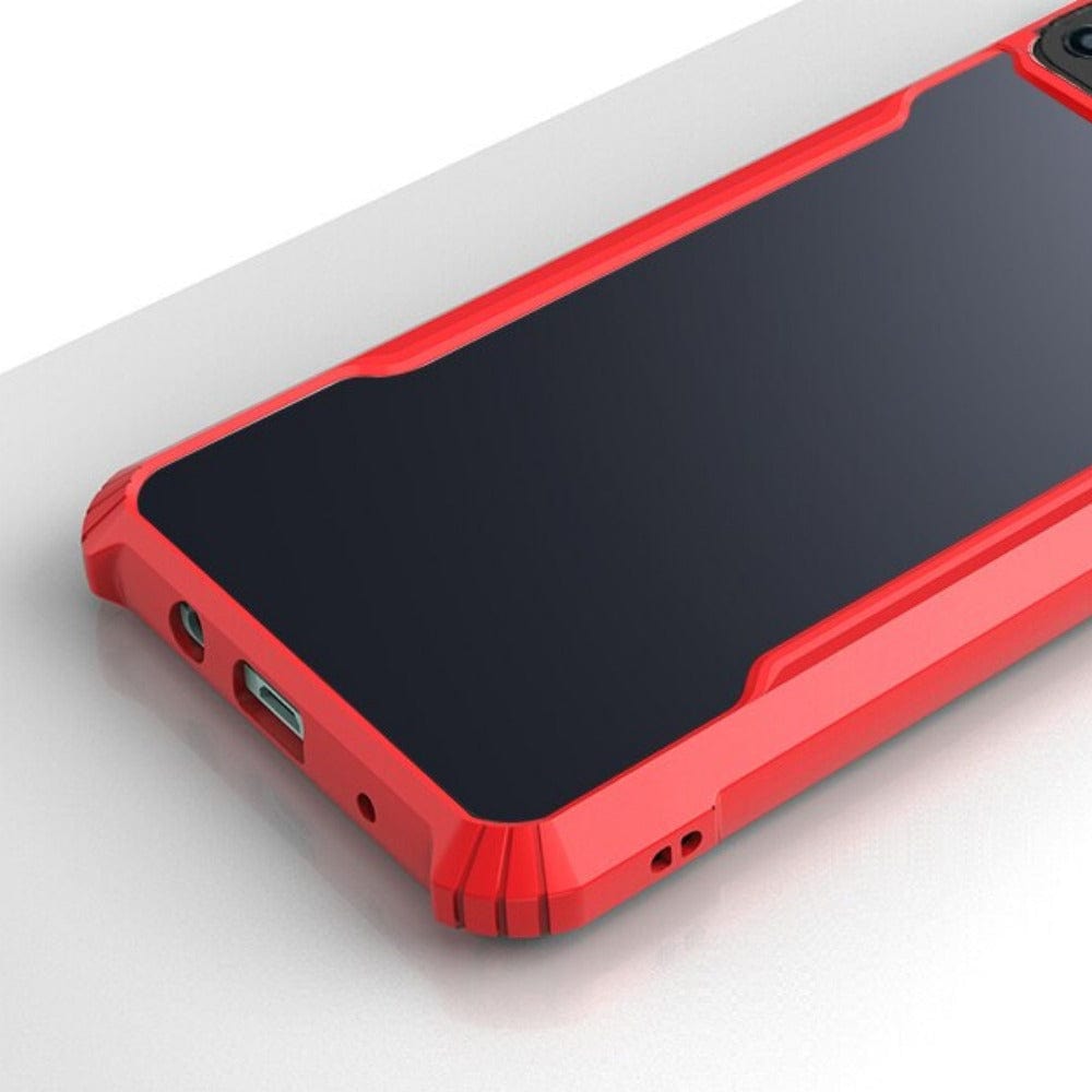 Transparent Clear Hybrid Shockproof Phone Case For iQOO Z5 Red Onezeros.in