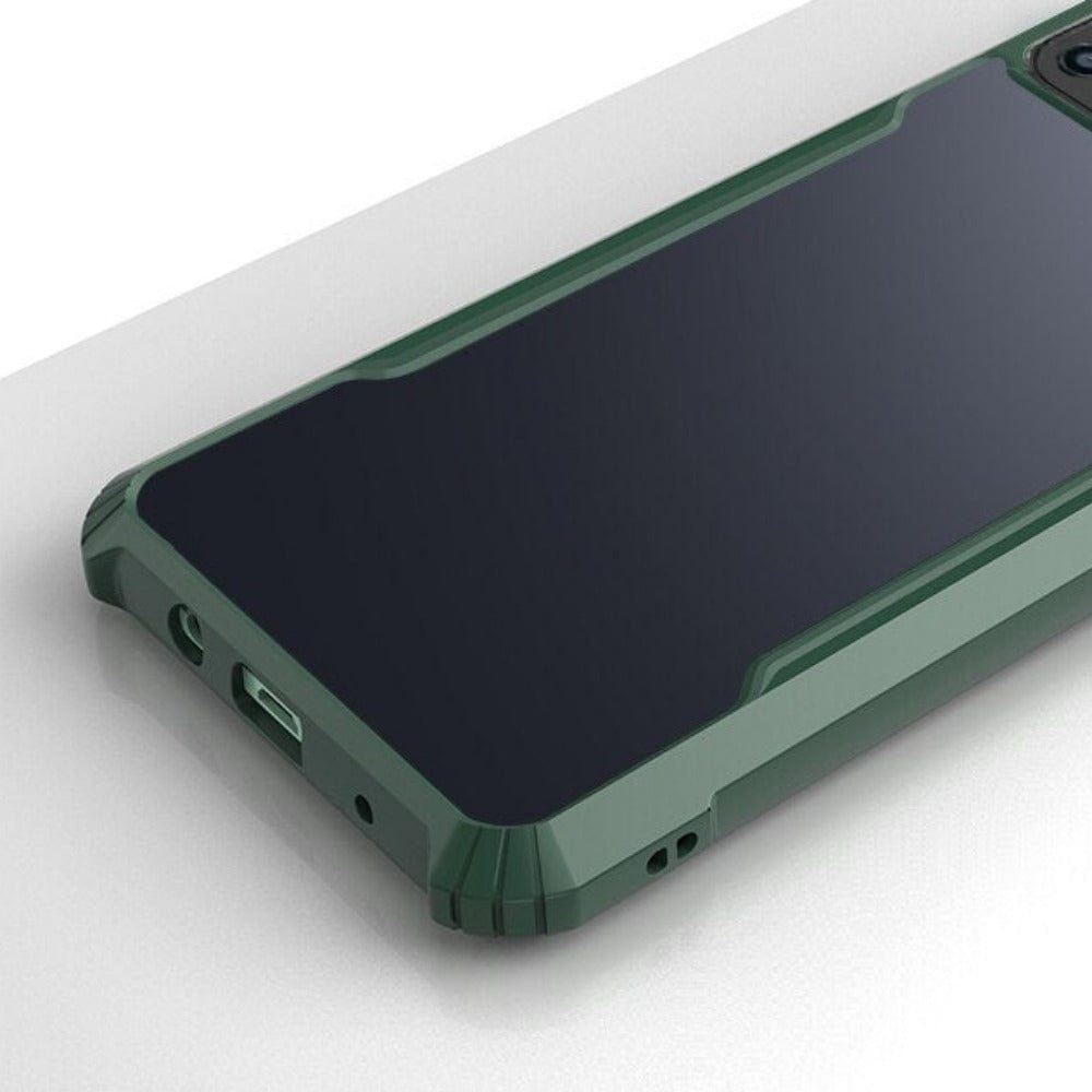 Transparent Clear Hybrid Shockproof Phone Case For iQOO Z5 Dark Green Onezeros.in
