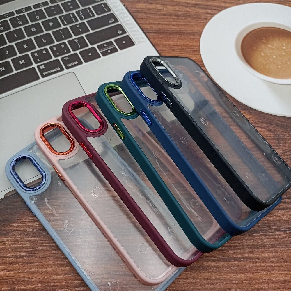 Transparent Design Case For iPhone X Electroplating Camera Phone Cover Onezeros.in