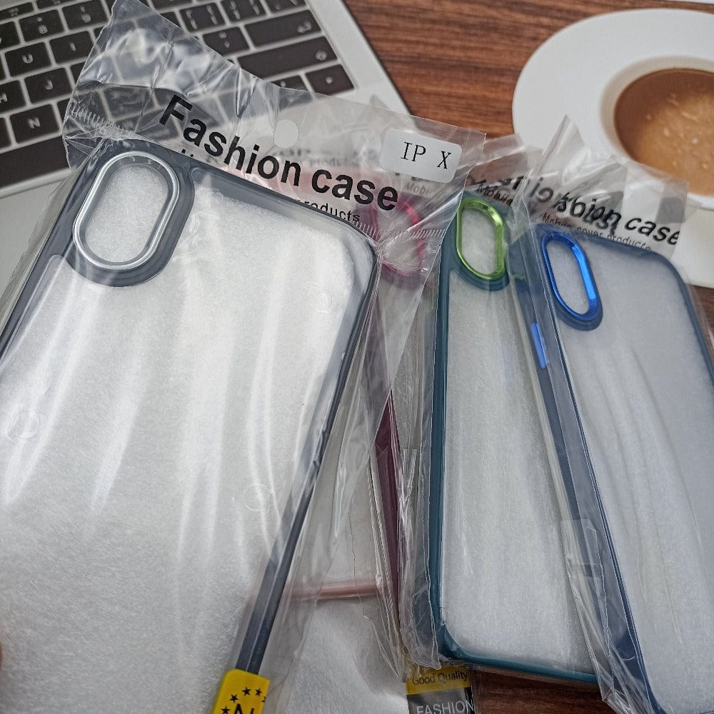 Transparent Design Case For iPhone X Electroplating Camera Phone Cover Onezeros.in