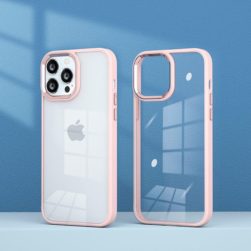 Transparent Design Case For OnePlus 10T 5G Electroplating Camera Phone Cover Pink Onezeros.in