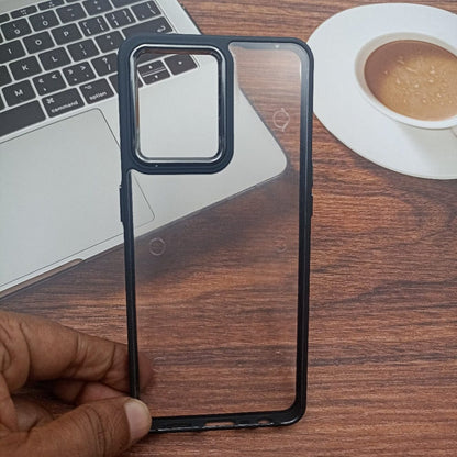 Transparent Design Case For OPPO F21 Pro Electroplating Camera Phone Cover Black Onezeros.in
