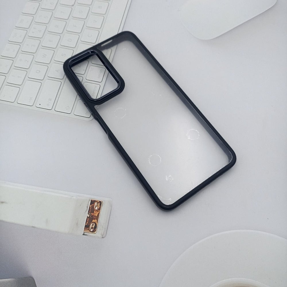 Transparent Design Case For POCO M4 Pro 5G Electroplating Camera Phone Cover Black Onezeros.in
