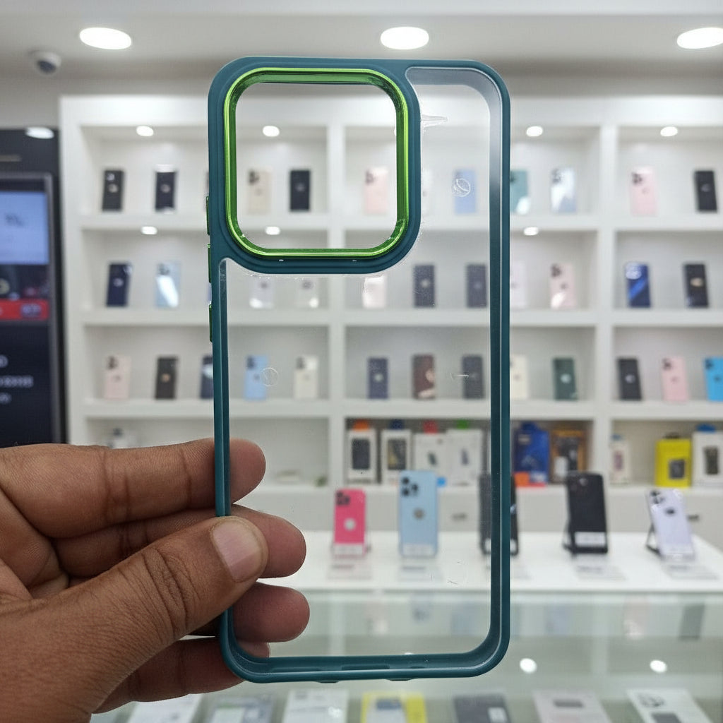 Transparent Design Case For Redmi 10A Electroplating Camera Phone Cover Green Onezeros.in