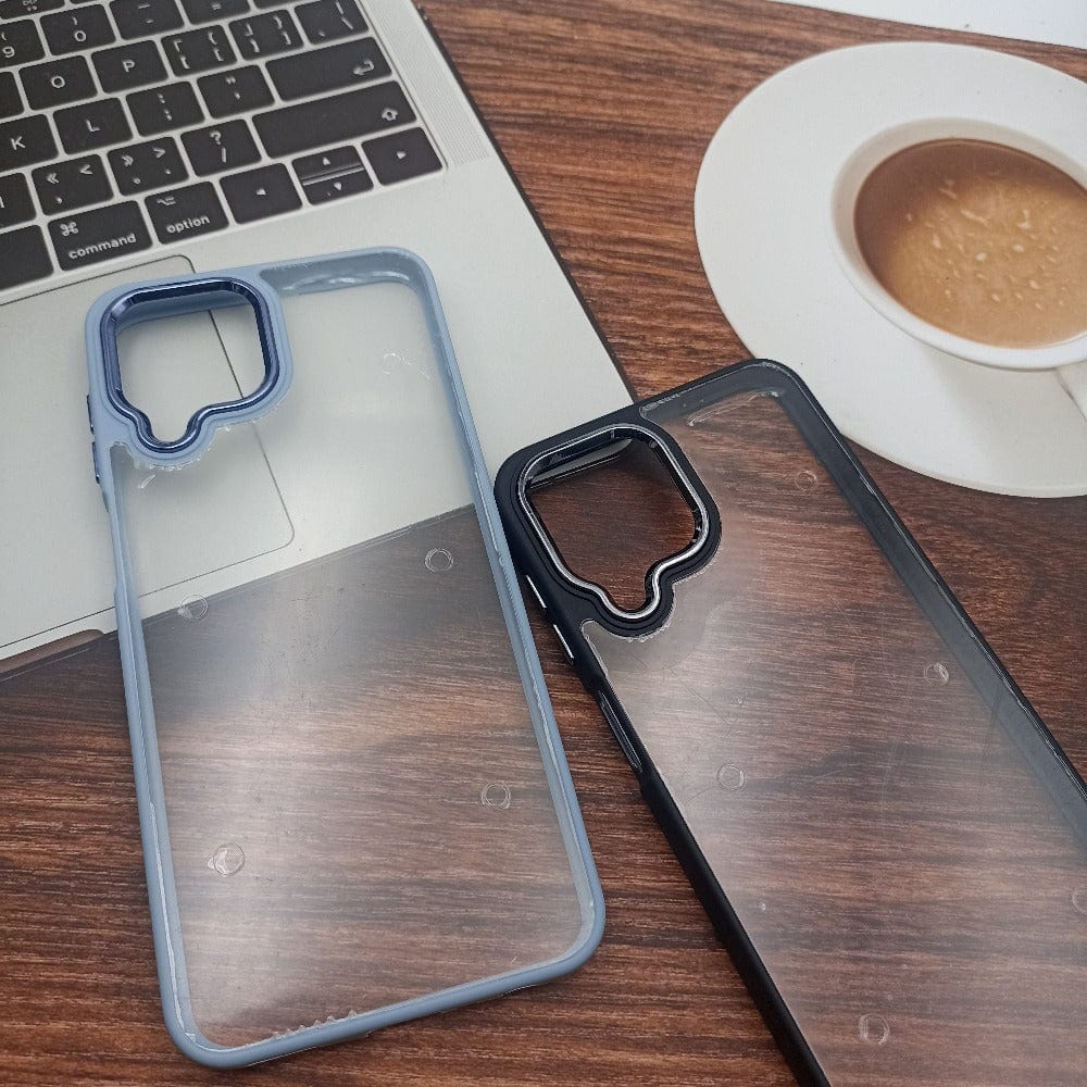 Transparent Design Case For Samsung Galaxy M53 5G Electroplating Camera Phone Cover Onezeros.in