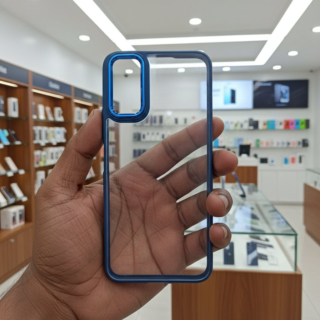 Transparent Design Case For Vivo Y20 Electroplating Camera Phone Cover Blue Onezeros.in