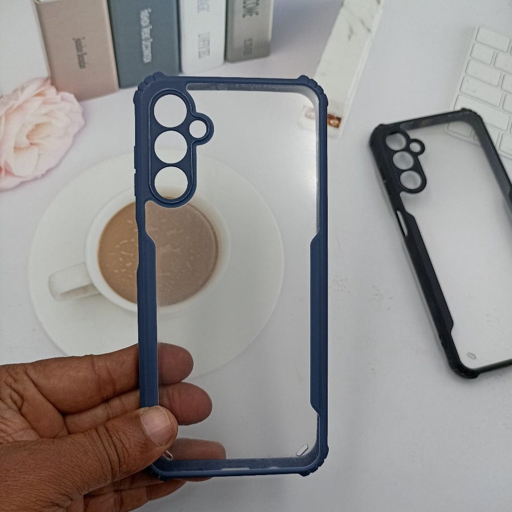 Transparent Hybrid Shockproof Phone Case For Samsung Galaxy A14 5G Dark Blue Onezeros.in