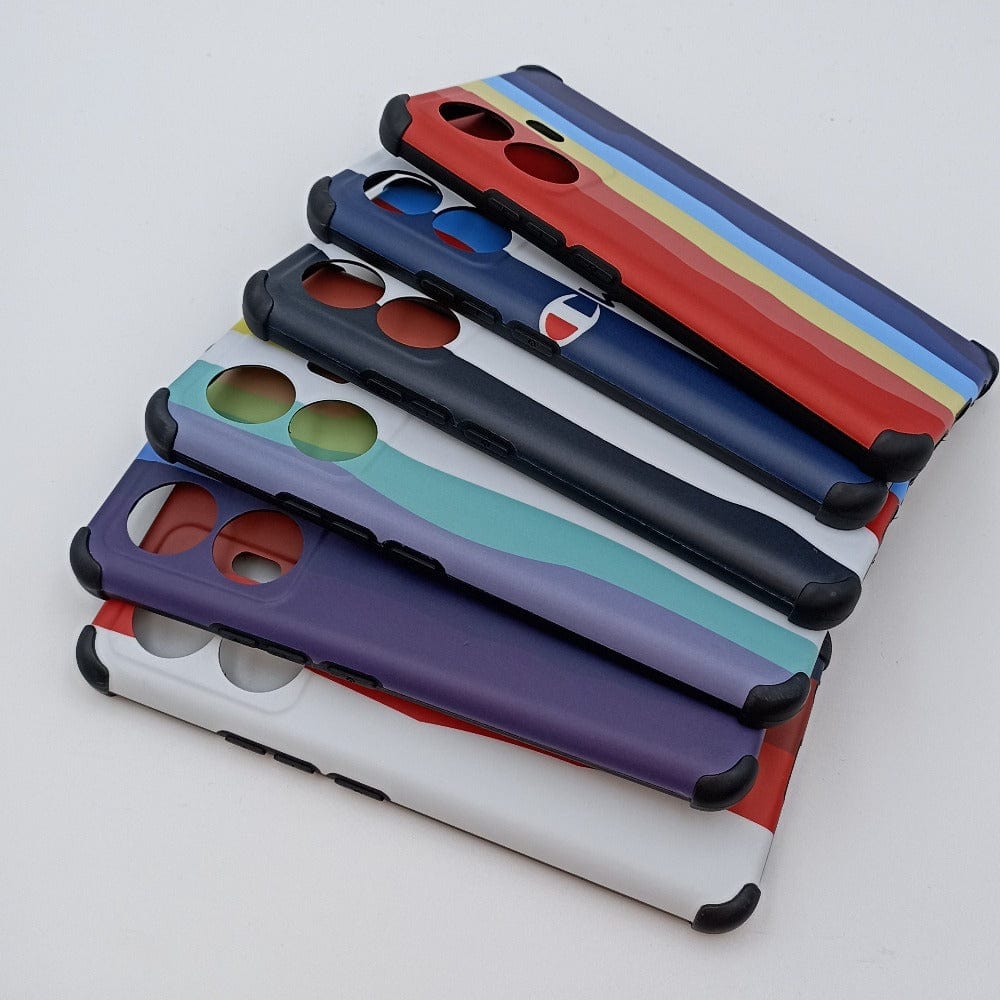 Vivo T1 44W/iQOO Z6 44W Rainbow Pattern Shockproof Phone Back Case Onezeros.in