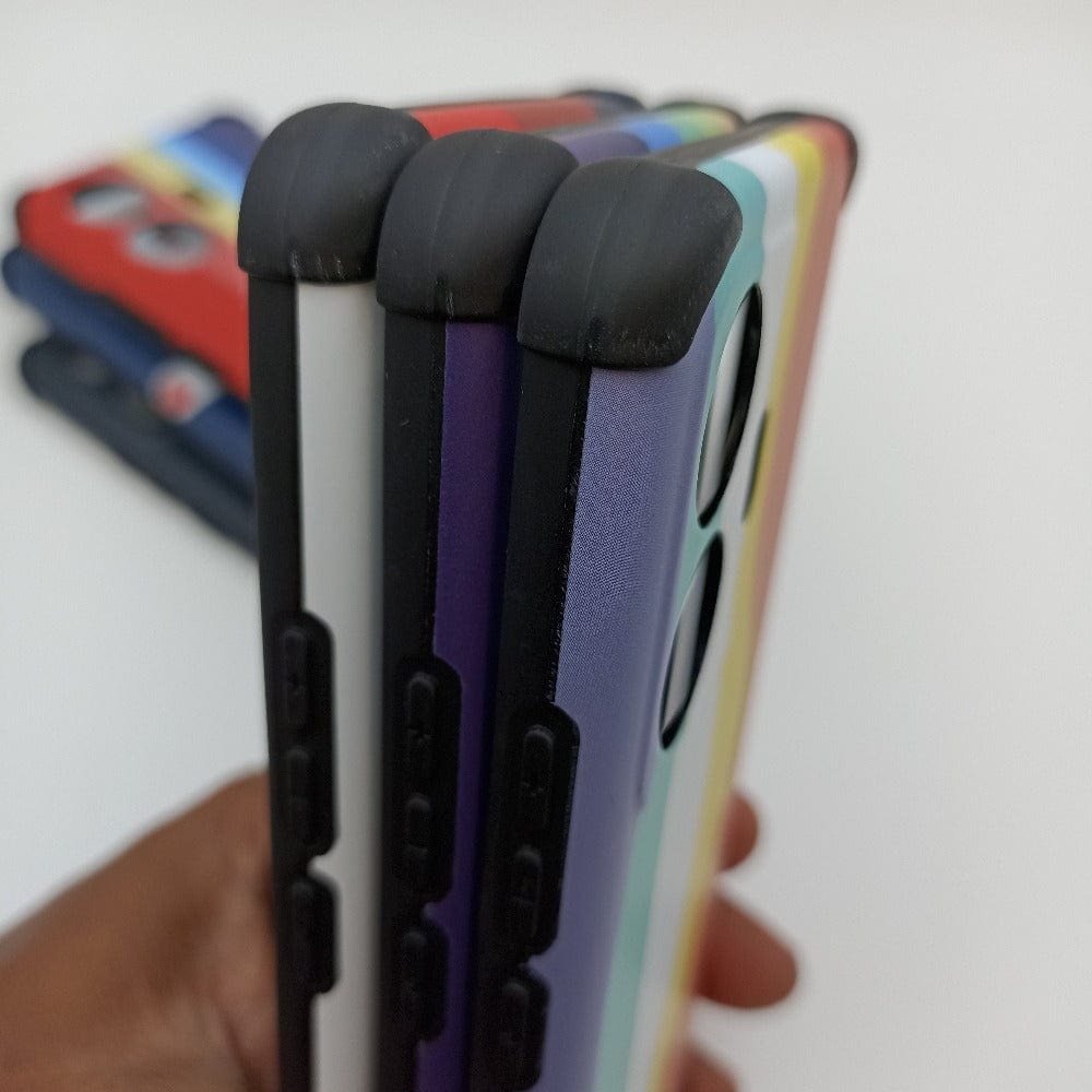 Vivo T1 44W/iQOO Z6 44W Rainbow Pattern Shockproof Phone Back Case Onezeros.in