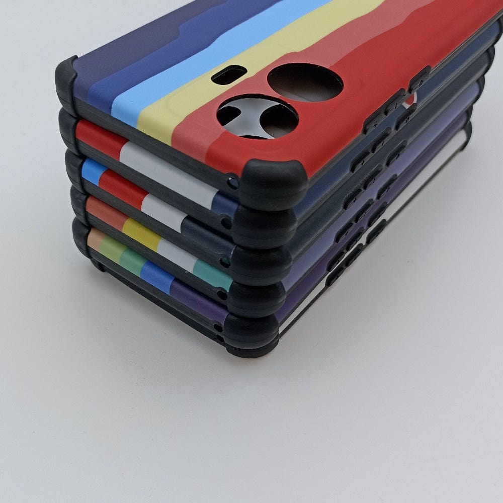 Vivo T1 44W/iQOO Z6 44W Rainbow Pattern Shockproof Phone Back Case Onezeros.in