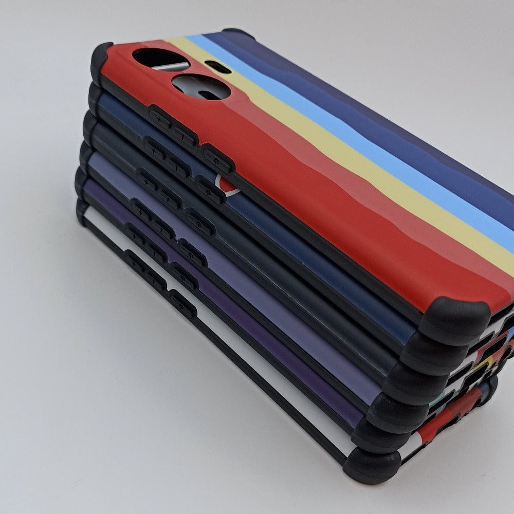 Vivo T1 44W/iQOO Z6 44W Rainbow Pattern Shockproof Phone Back Case Onezeros.in