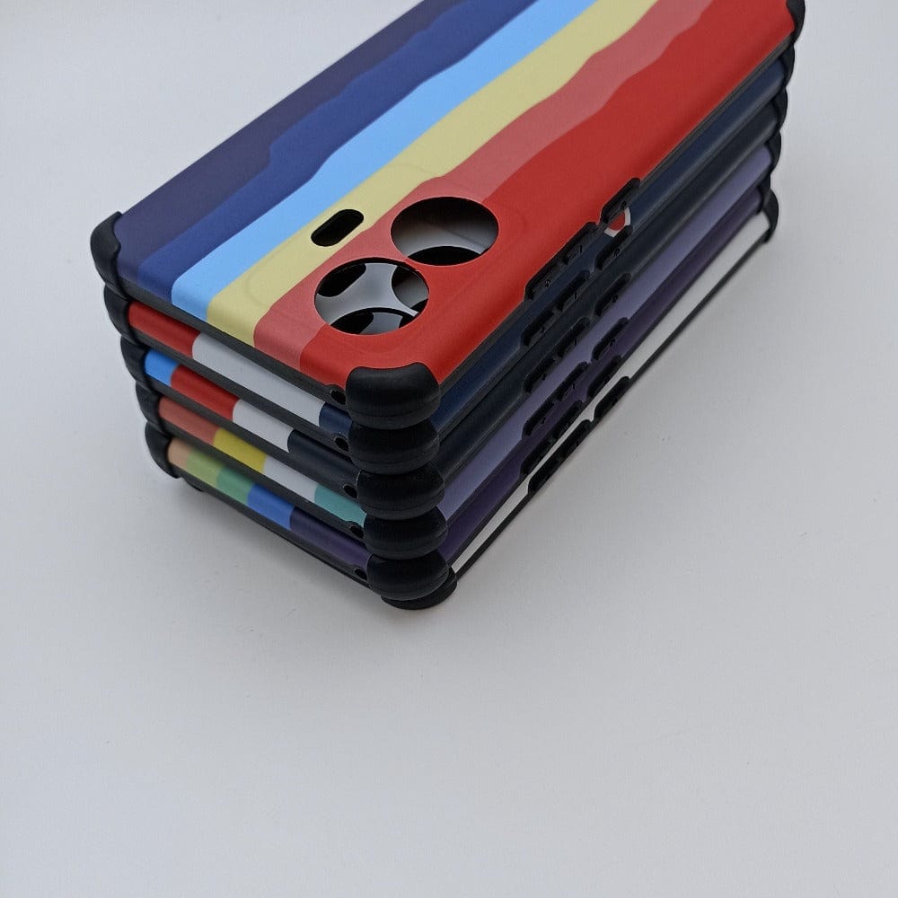 Vivo T1 44W/iQOO Z6 44W Rainbow Pattern Shockproof Phone Back Case Onezeros.in